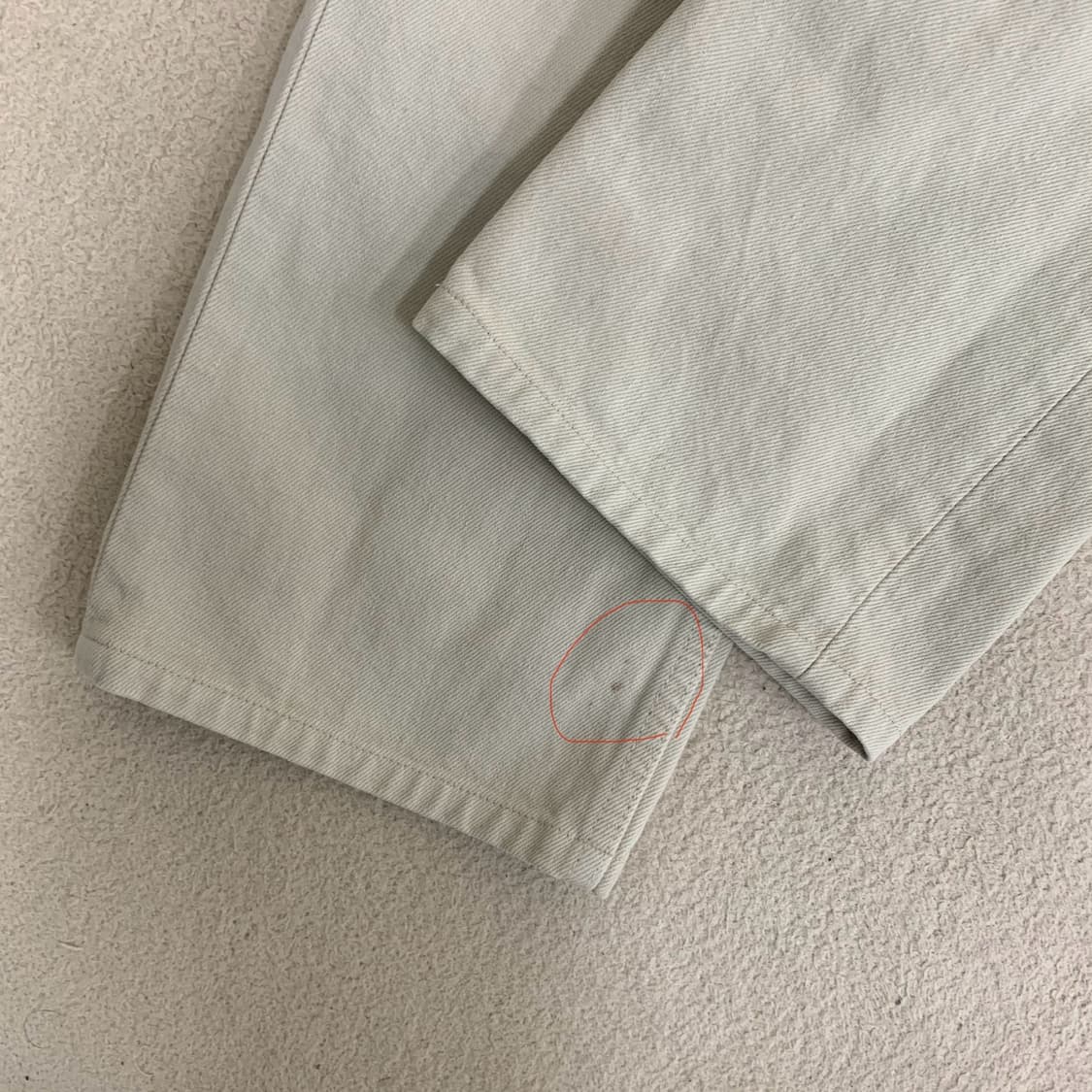 90s 빈티지 리바이스 501 데님팬츠(31사이즈) 베이지크림진 상품이미지9