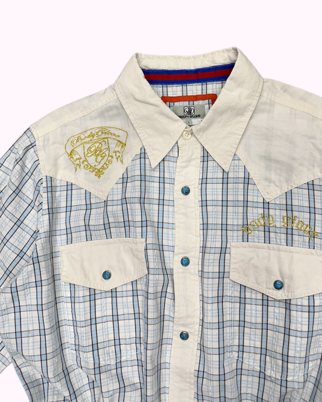 blue check swestern shirt 상품이미지2