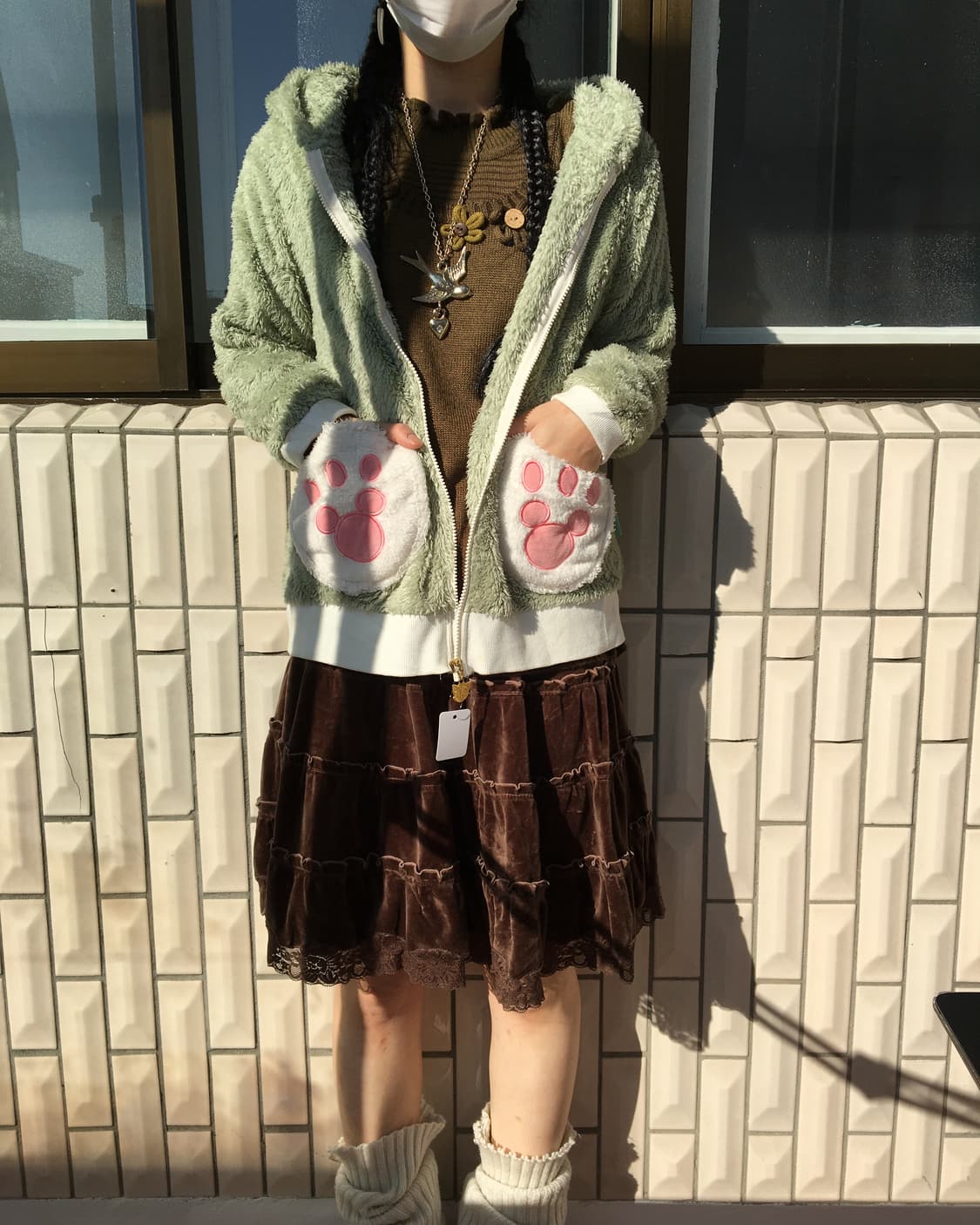 Disney cat ear hood fleece zip up 상품이미지6