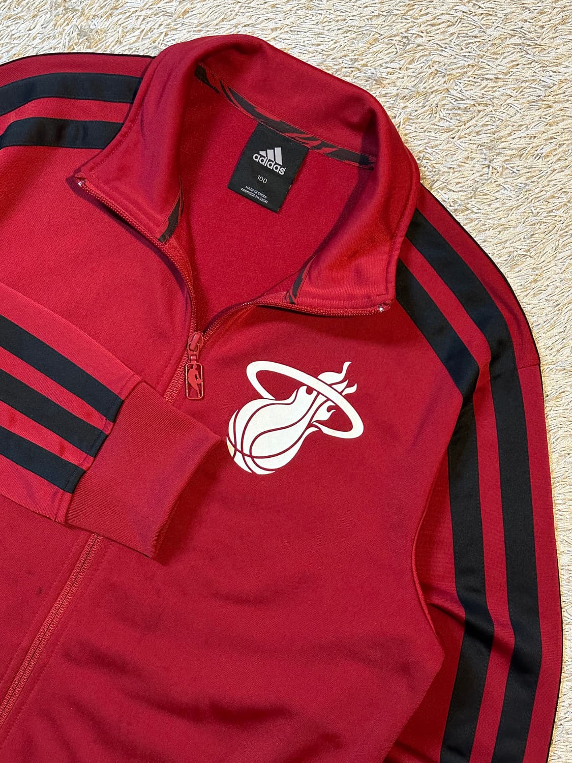 희귀) 아디다스 X NBA 마이애미 히트 트랙탑 져지 버건디 상품이미지2