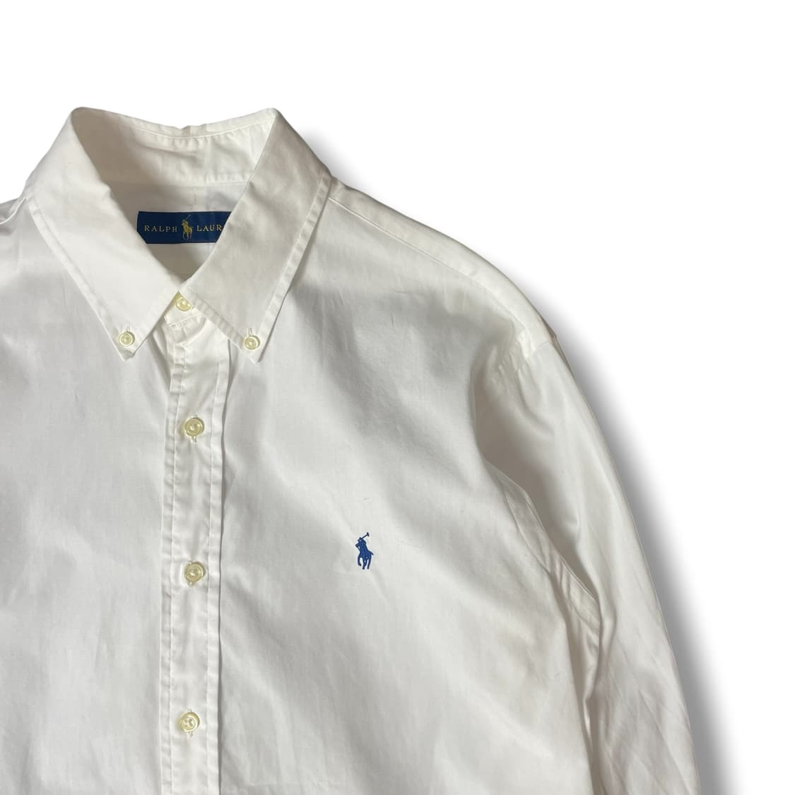 폴로 랄프로렌 네이비 포니 화이트 옥스퍼드 셔츠 L 상품이미지3