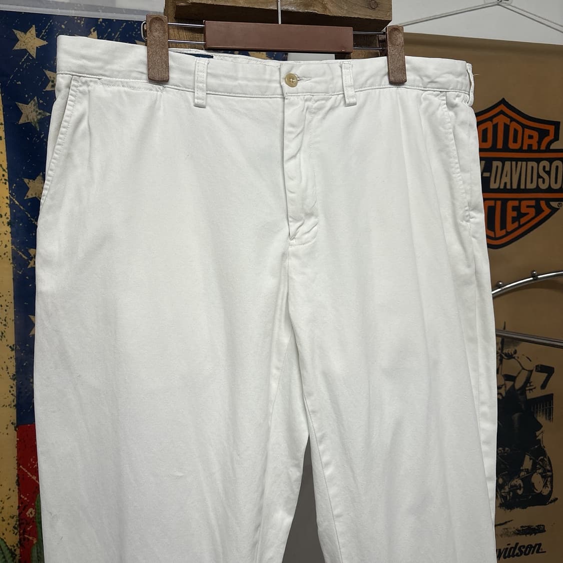 90s 폴로 랄프로렌 클래식 화이트 코튼 치노팬츠 포니자수 N761 상품이미지3