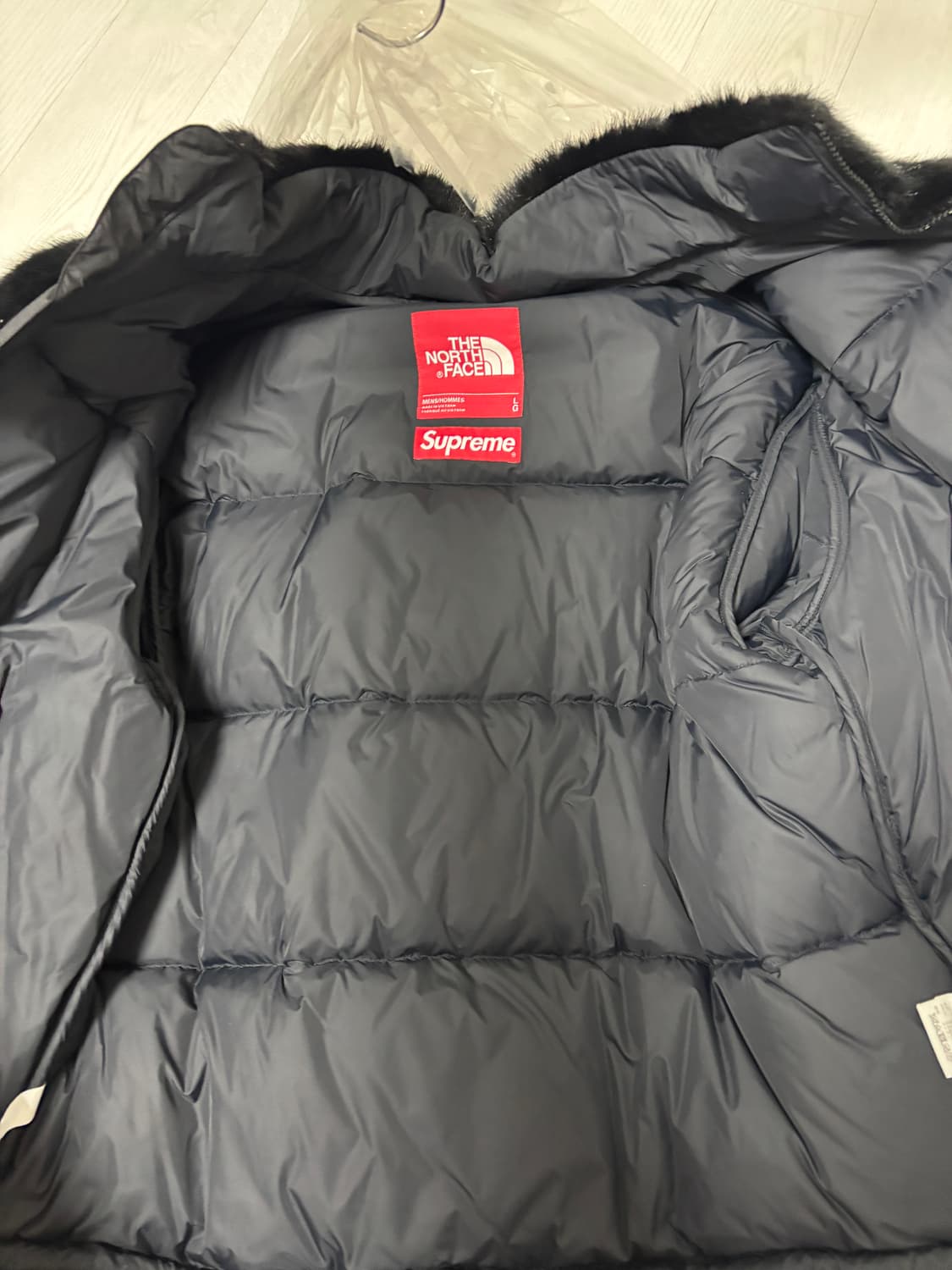 슈프림 x 노스페이스 포우 퍼 눕시 자켓 블랙 - 20FW L 상품이미지10