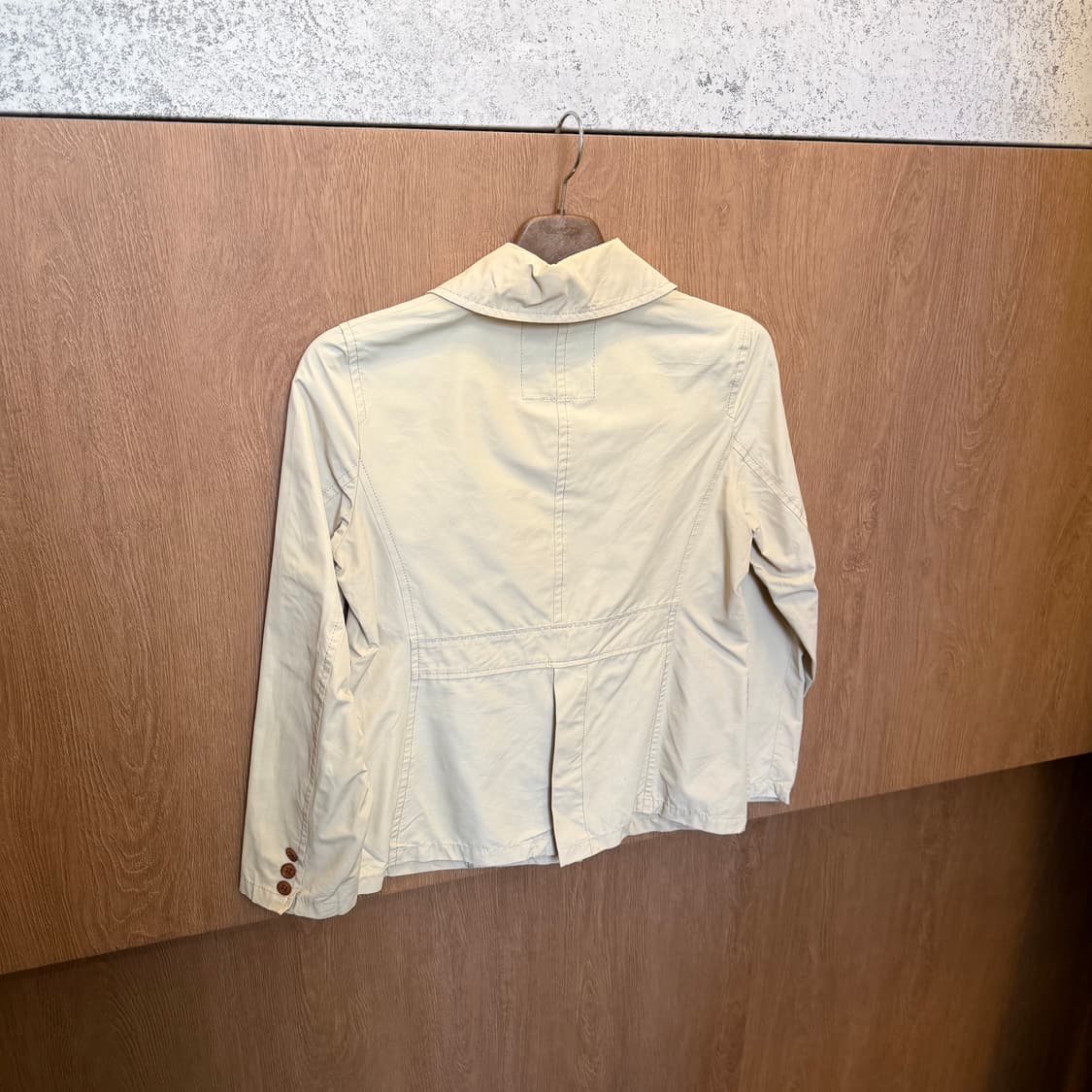 마이클 코어스 트렌치 자켓 더블 버튼 플랩 포켓 디테일 베이지 상품이미지2