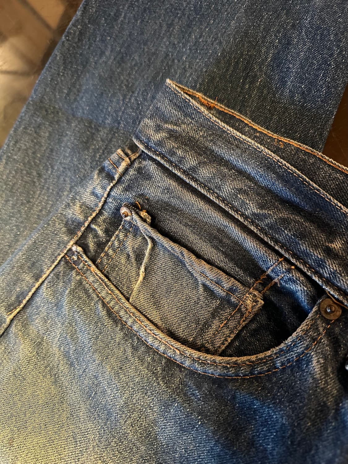 70s USA 빈티지 리바이스 501 66전기 셀비지 데님 팬츠 상품이미지10