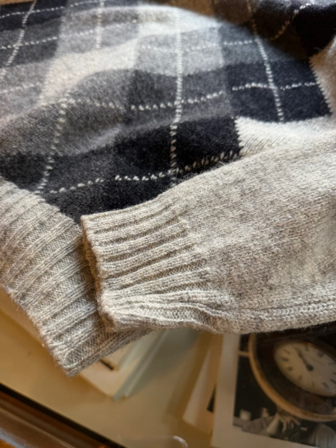 리젠트 스트릿 아가일 니트 슬림100 상품이미지9