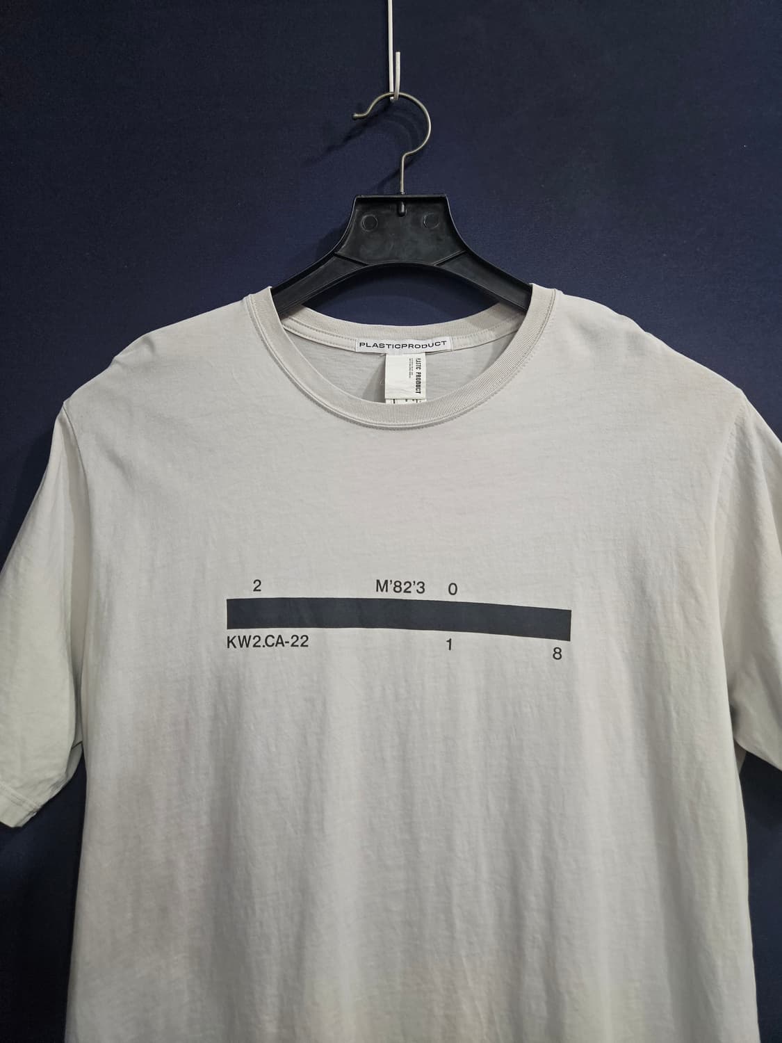 플라스틱 프로덕트 라이트그레이 남성 오버핏 95~100 반팔티  상품이미지6