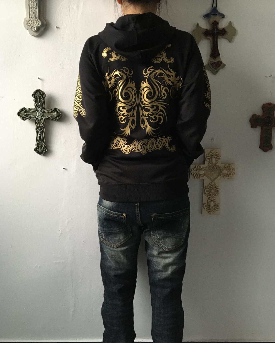 Printing point hood zip up 상품이미지1