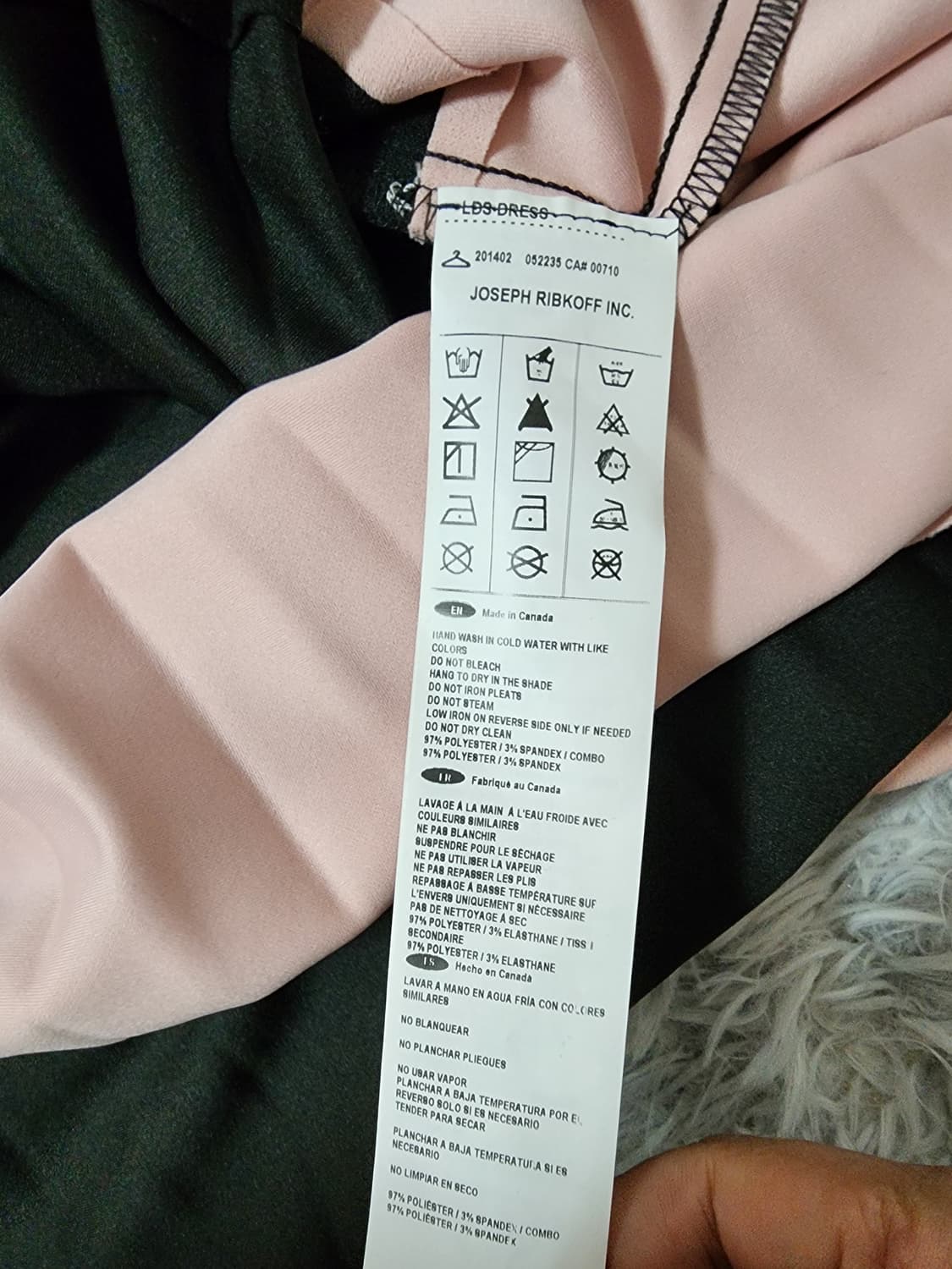 조셉 리브코프 블랙 핑크 플리츠 미니 원피스 상품이미지5