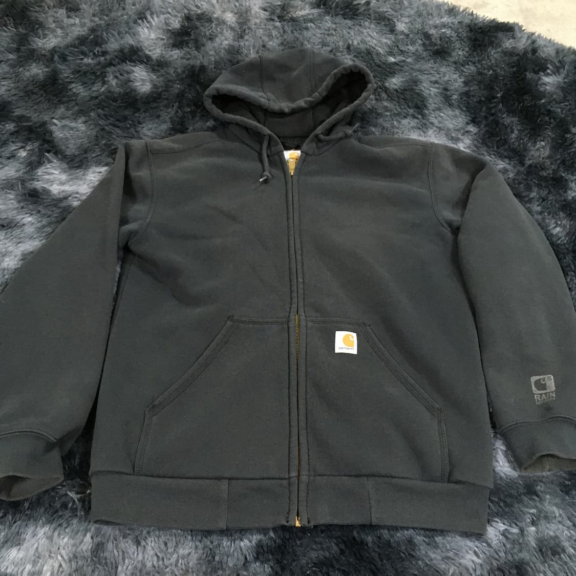 투티/0408 칼하트 블랙 후드 집업 rain depender 워크 자켓 상품이미지1