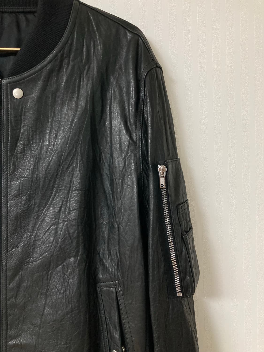 (105) 25ss rick owens 가죽 봄버 자켓 상품이미지5