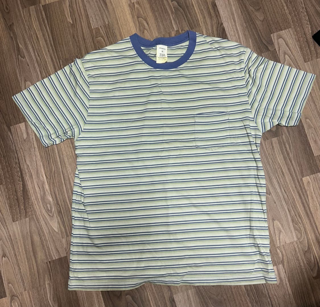 카키스 보더 숏슬리브 티셔츠 모스 상품이미지1