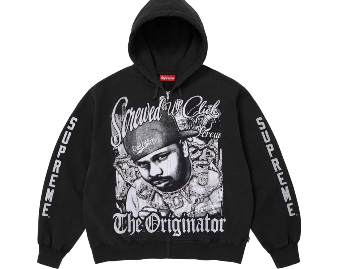 26ss 슈프림 DJ스크류 후드집업 블랙 새상품 M 상품이미지1