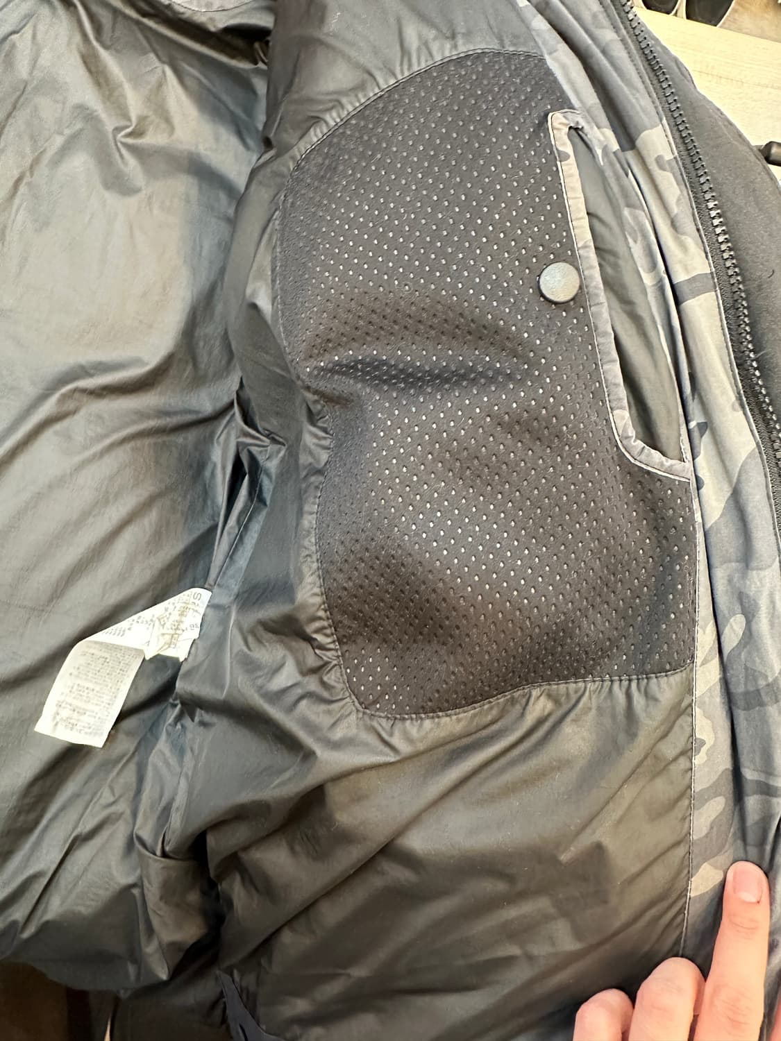 95)스파이더 네이비 카모플라쥬 오리털 롱패딩 상품이미지6