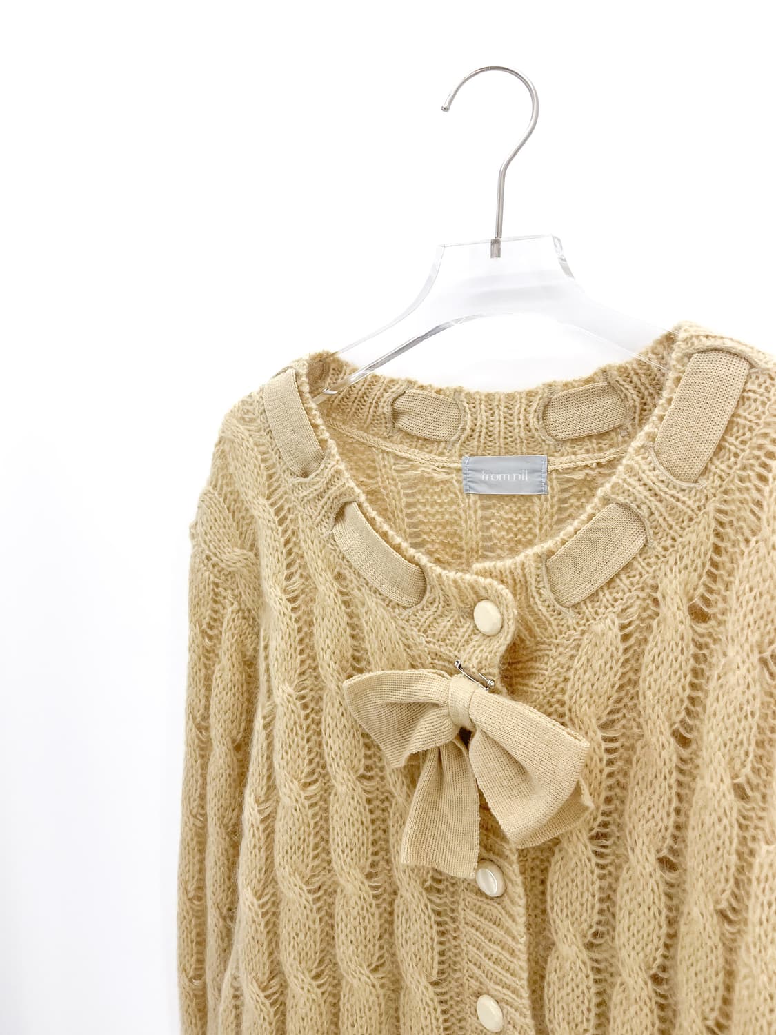 빈티지 리본 울 블렌드 가디건 상품이미지7