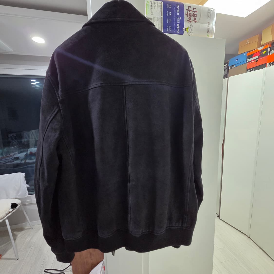 띠어리 남성 스웨이드 자켓 블랙 L 상품이미지3