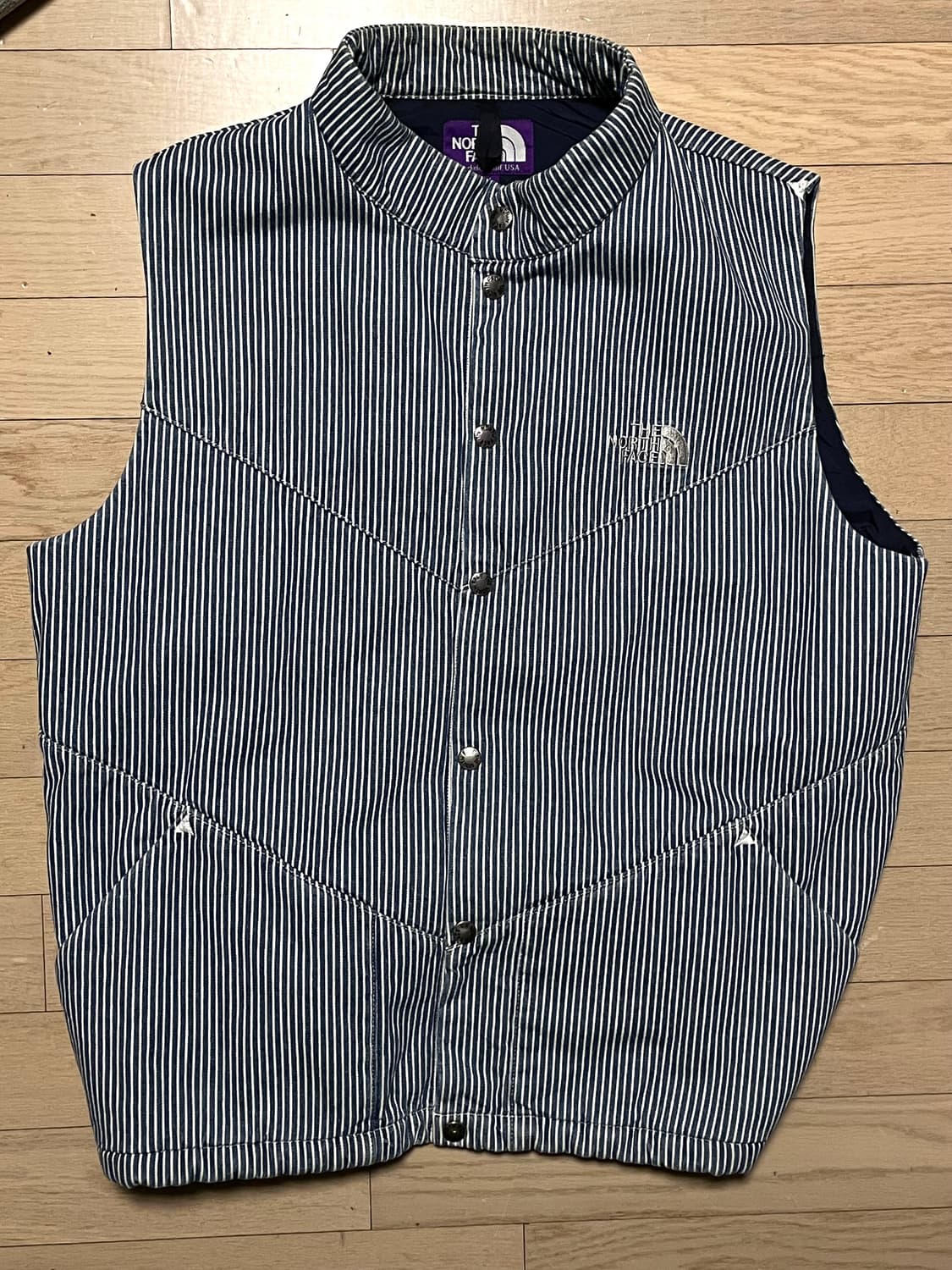 노스페이스 퍼플라벨 스트라이프 베스트 상품이미지1