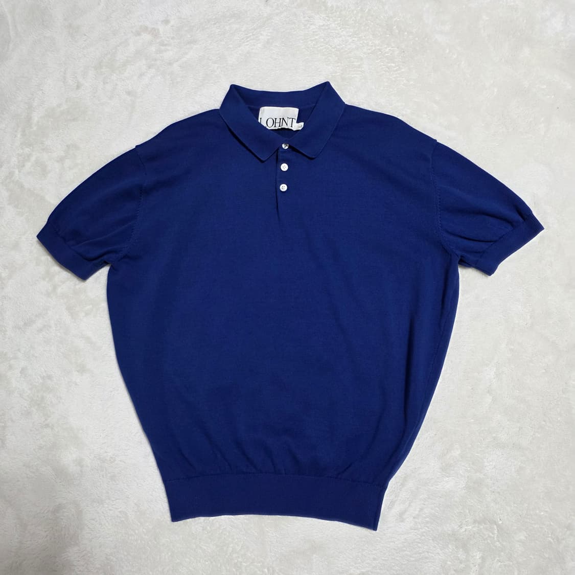 (L)론트 반팔 카라 니트  상품이미지1