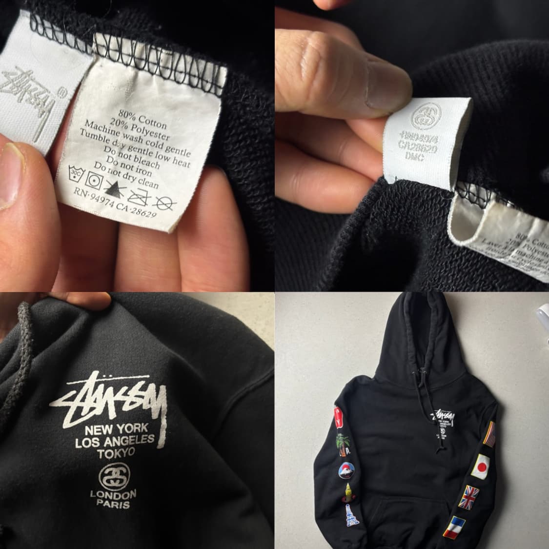 스투시 월드투어 사이드리인 후드티 상품이미지3