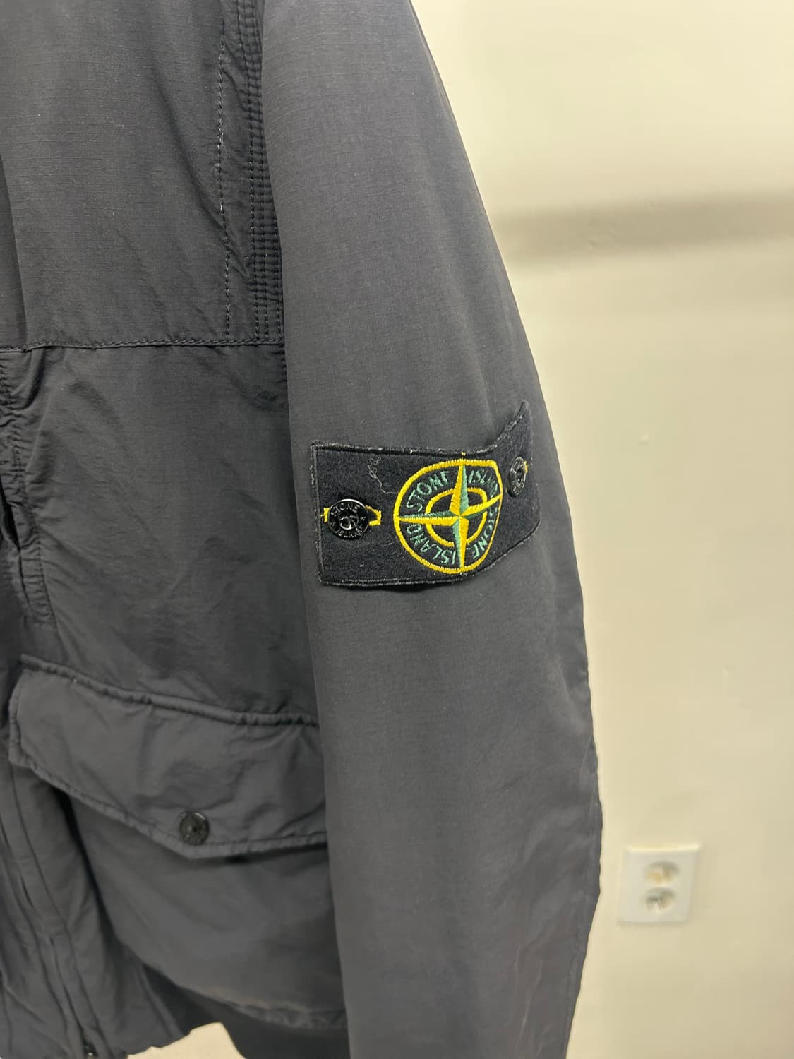 (95) 스톤아일랜드 코튼 나일론 립스탑 블루종 자켓 상품이미지3