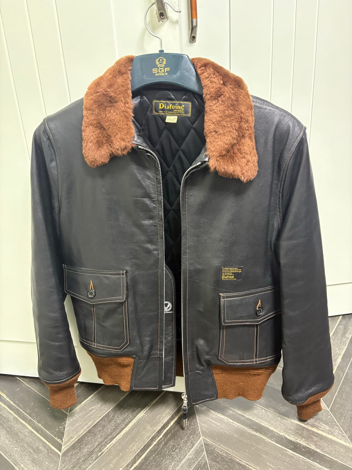 디아프바인a-2레더자켓 36사이즈 상품이미지1