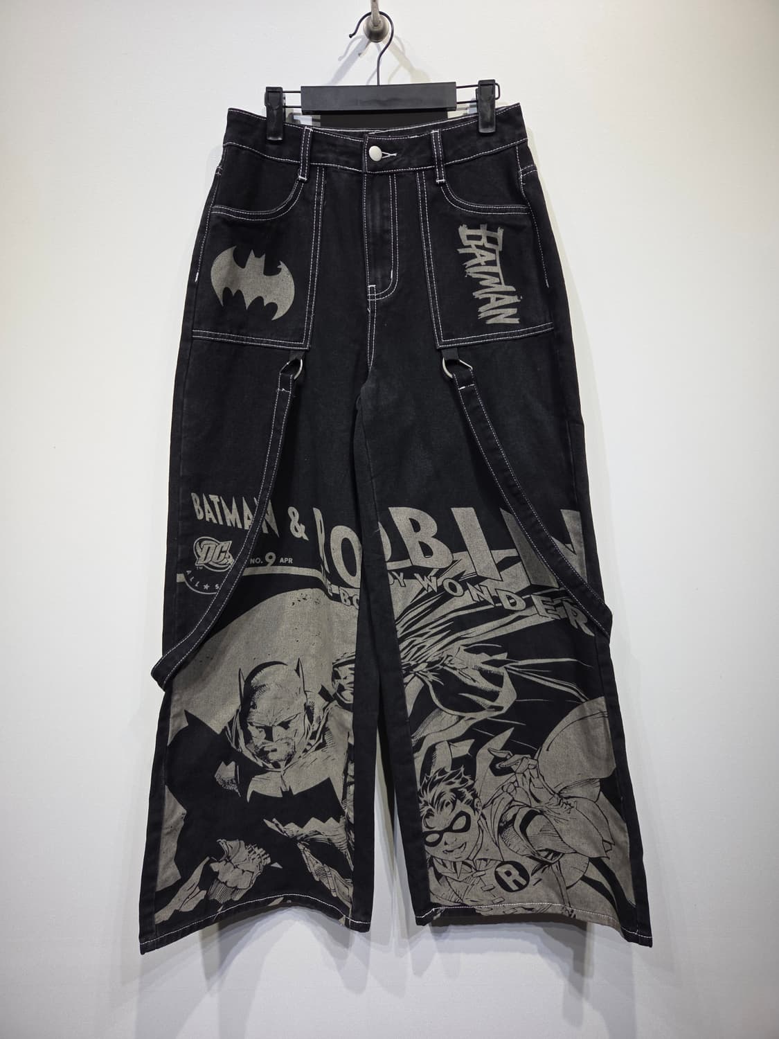 ROMWE 롬위 x 배트맨 콜라보 와이드 데님 팬츠 상품이미지2