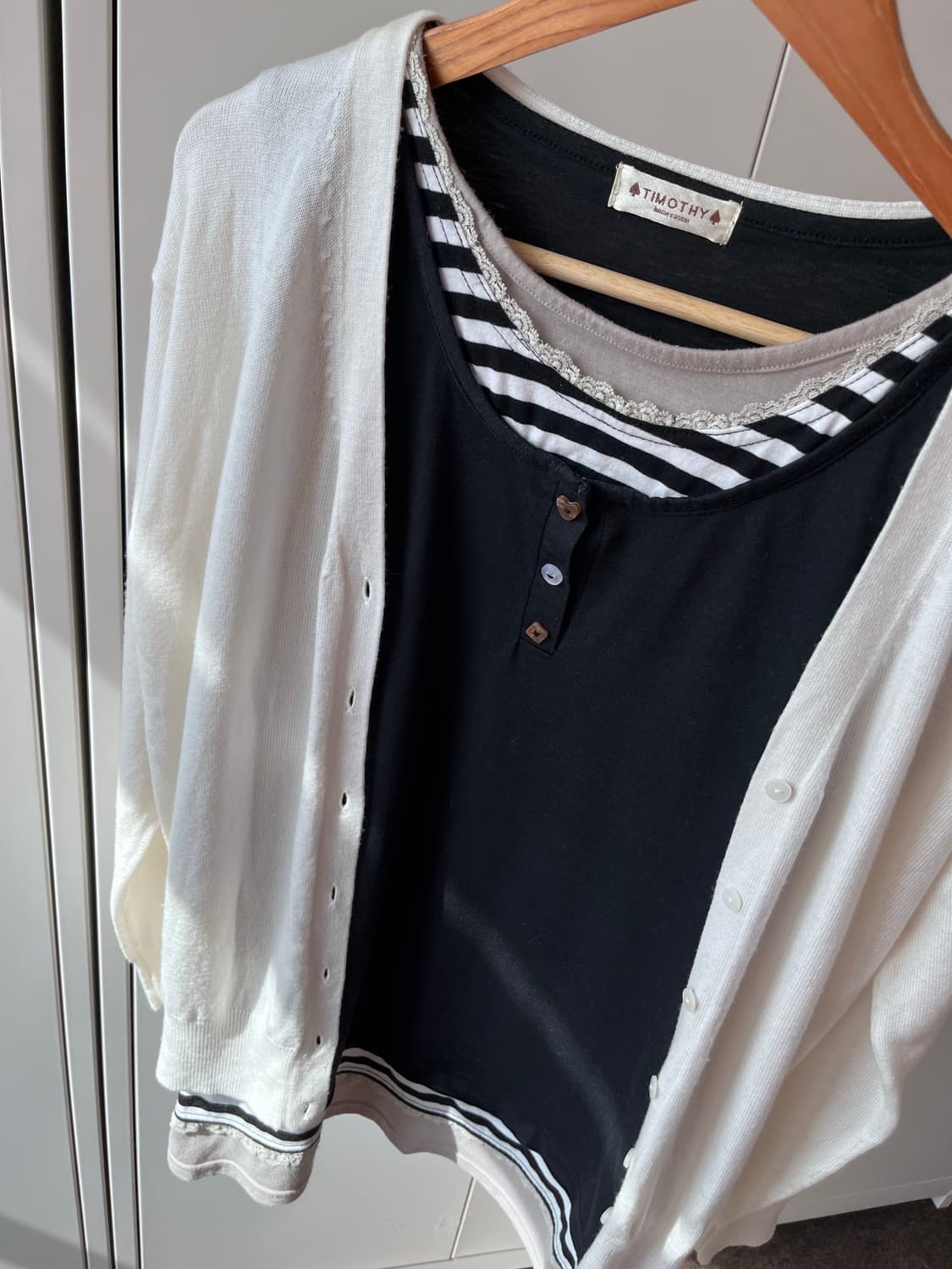Timothy 단추 레이어드 블랙 슬리브리스 상품이미지8