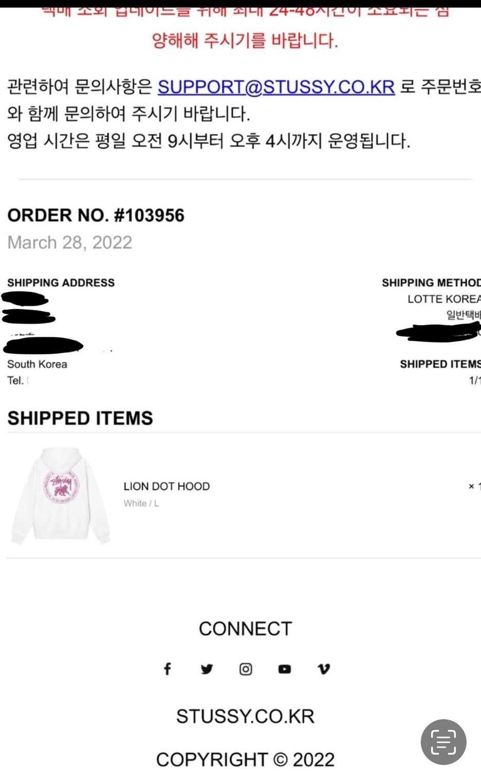 스투시 후드티 라이온 닷 후드 화이트 L 상품이미지8