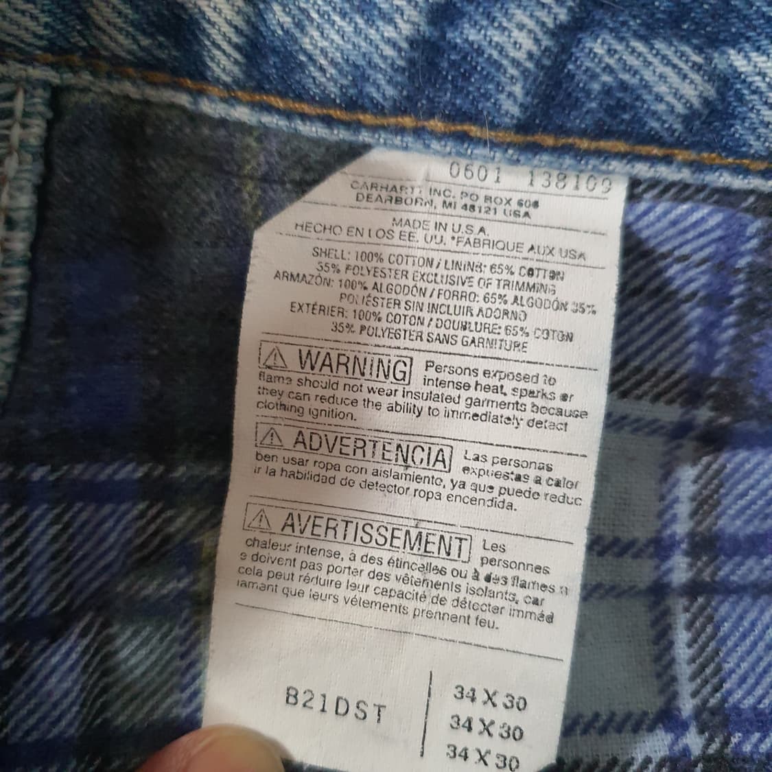 00s칼하트 빈티지 헤비 데님 팬츠 No.53 상품이미지7