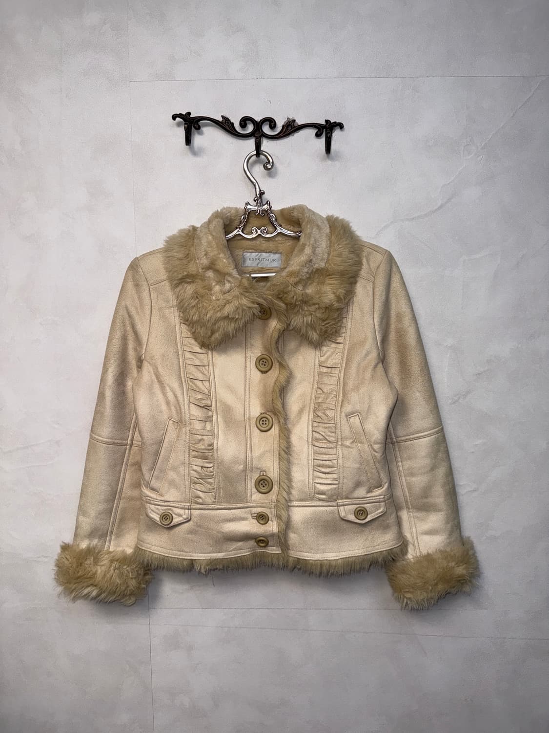 Ivory shirring eco fur mustang  상품이미지1