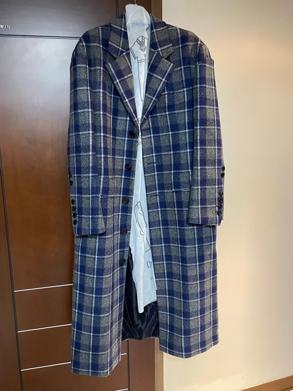 (50) 우영미 18FW 블루 체크 코트 상품이미지4