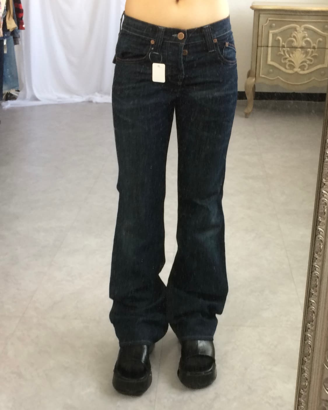 Back pocket point denim pants 상품이미지6