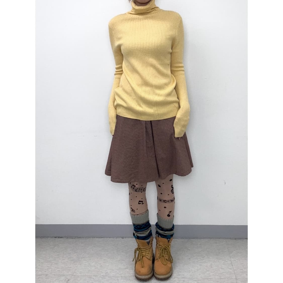 빈티지 브라운 스커트 상품이미지1