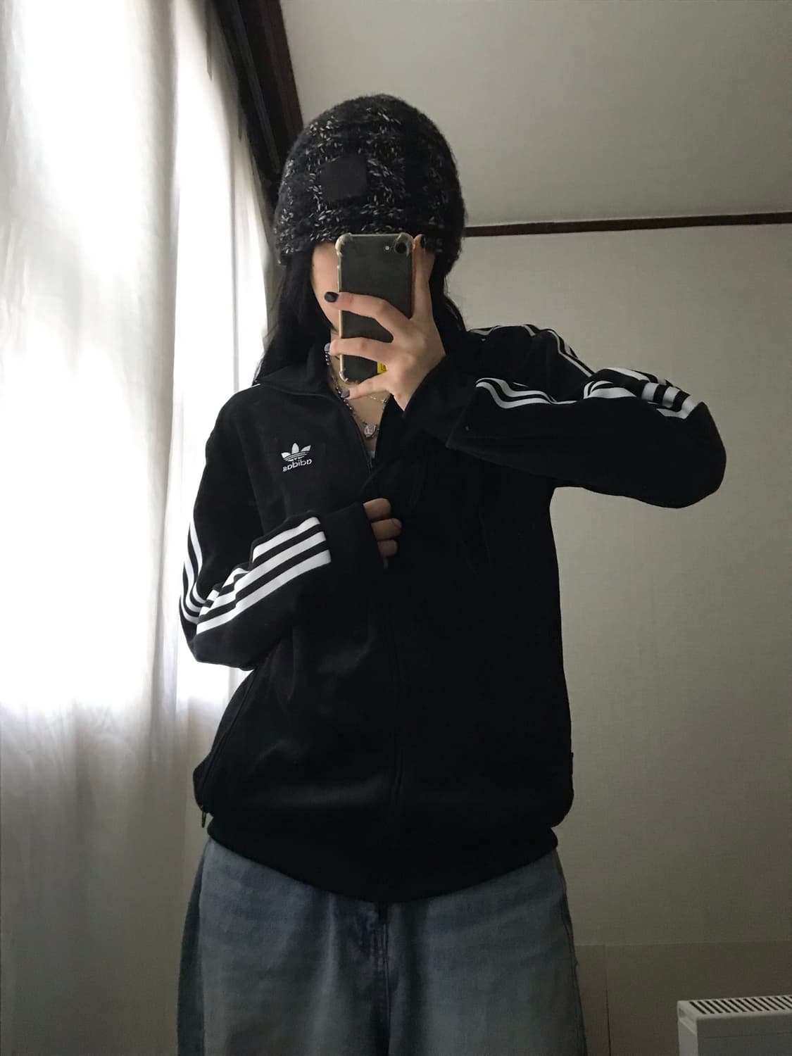 아디다스 블랙 벨벳 투웨이 져지 상품이미지7