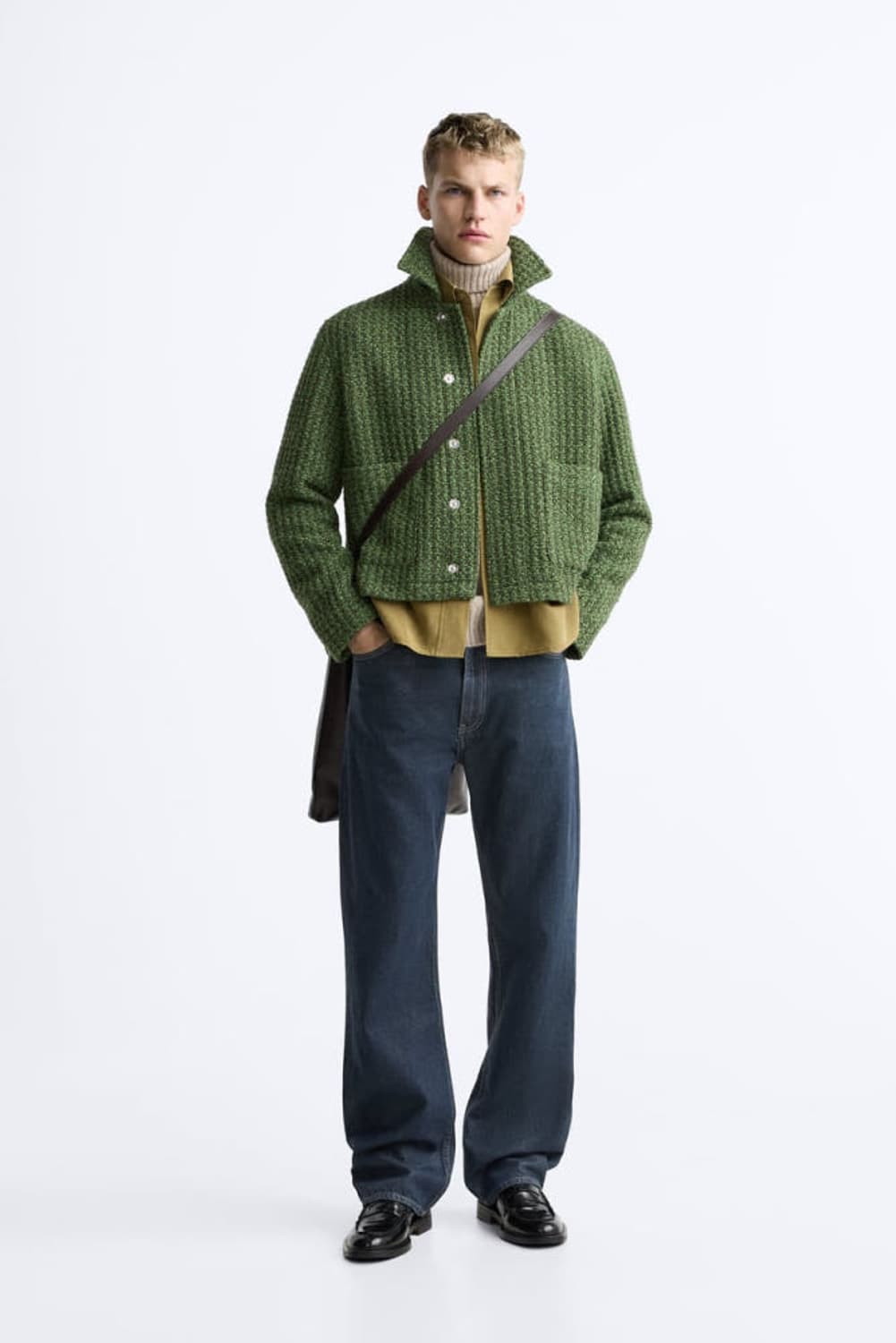[XL] ZARA 크롭 스트럭처 점퍼 상품이미지1