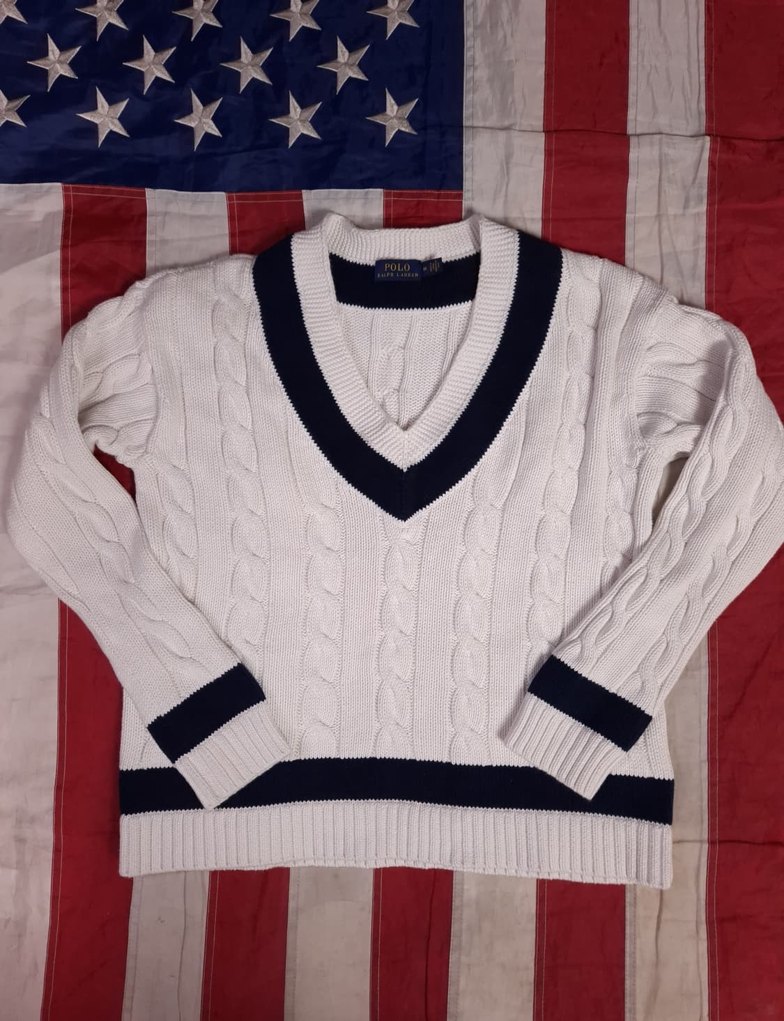 새제품급 신형 오리지날 랄프로렌폴로 우먼용 코튼 크리켓니트 상품이미지1