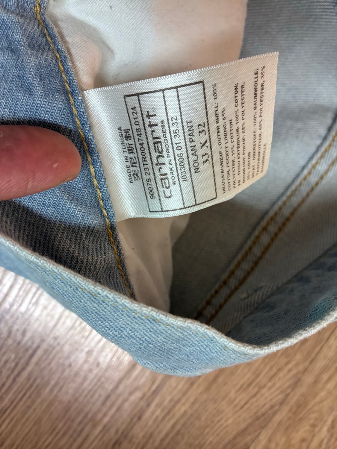 새제품) 칼하트 윕 Nolan Fairfield 데님 팬츠 상품이미지3