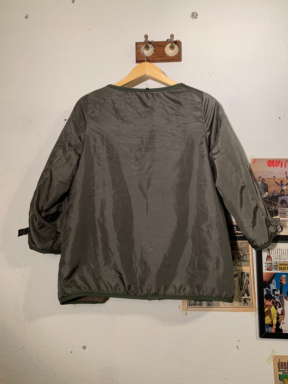 빔즈하트 올리브 사선버튼 보아 파카 상품이미지8