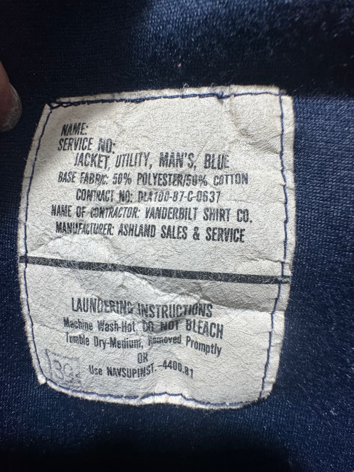 80s USN 미해군 유틸리티 자켓 42L 상품이미지7
