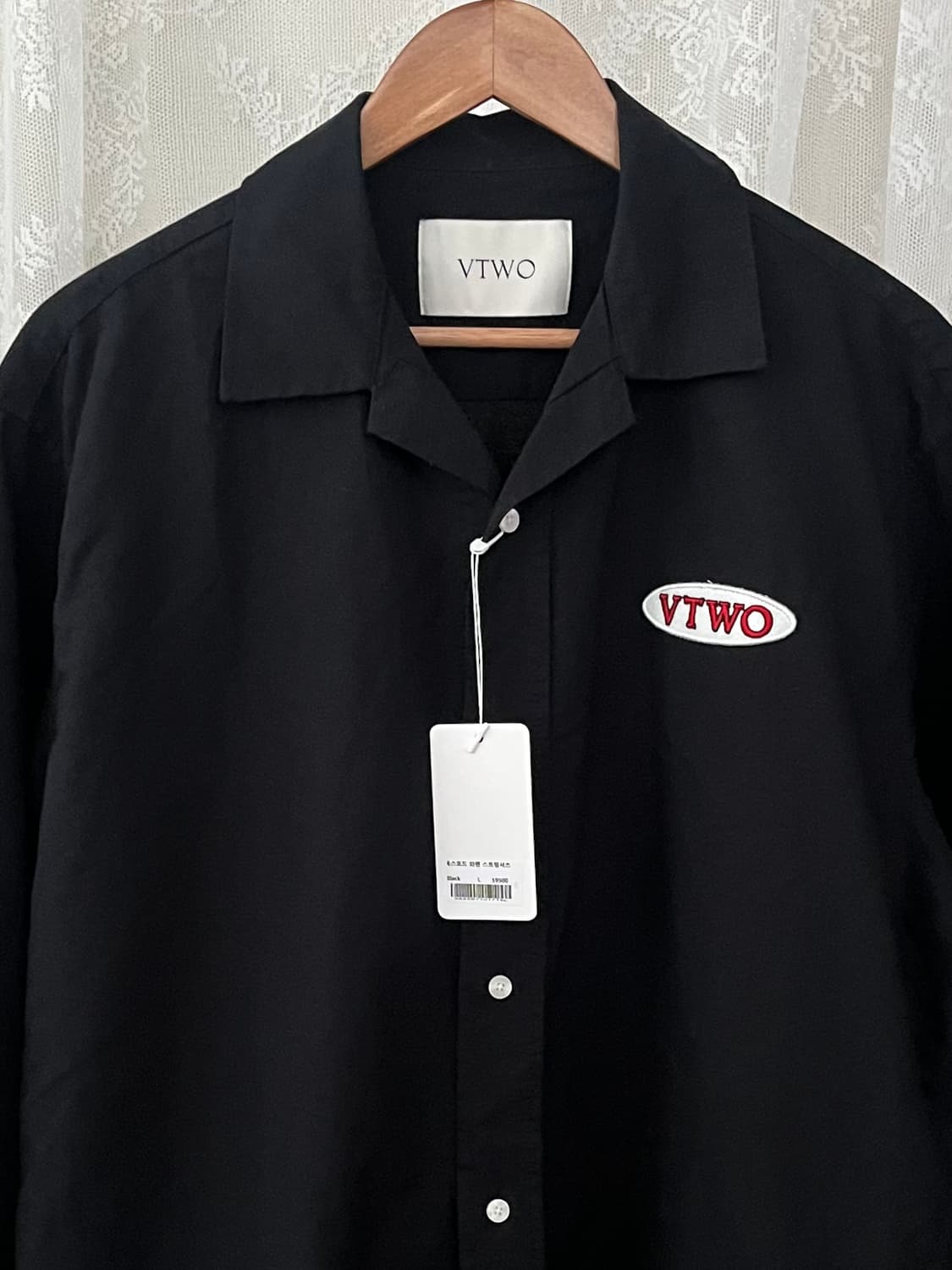 L) 새상품 VTWO 옥스포드 셔츠 블랙 상품이미지3