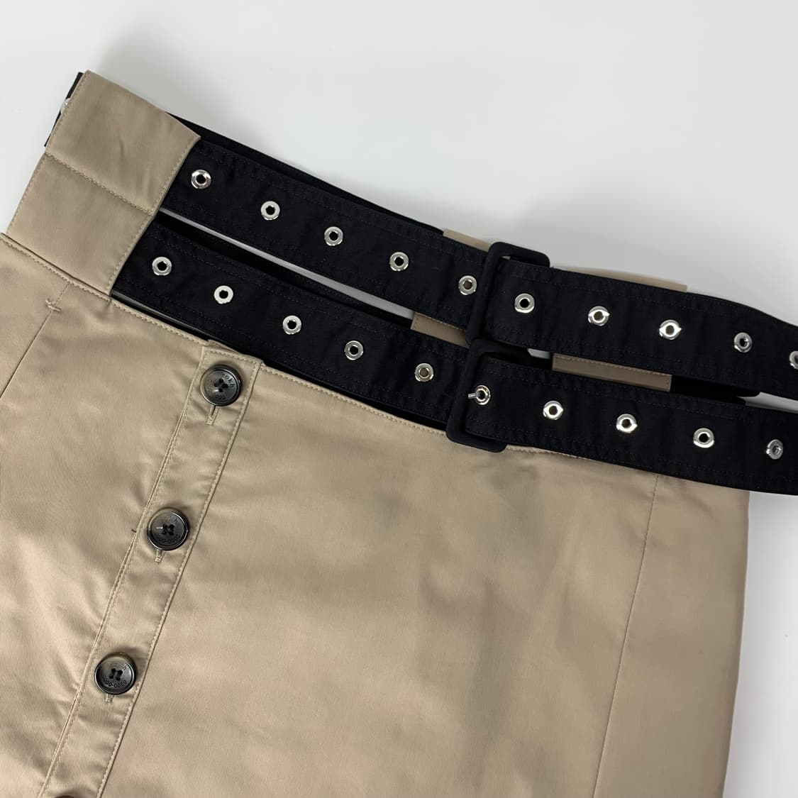 rokh h&m 벨티드 트윌 스커트 상품이미지4