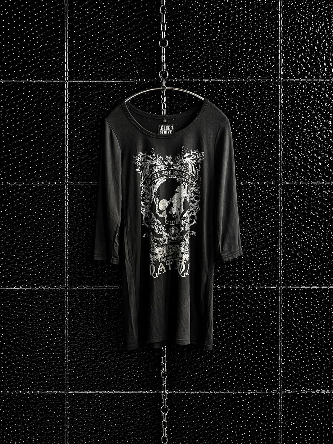 Blue strive 해골 레터링 롱티 상품이미지1