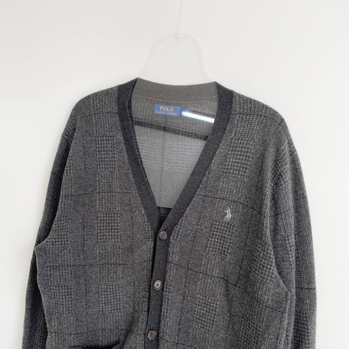 D2 폴로랄프로렌 글렌 플래드 메리노 가디건 XL사이즈 상품이미지2