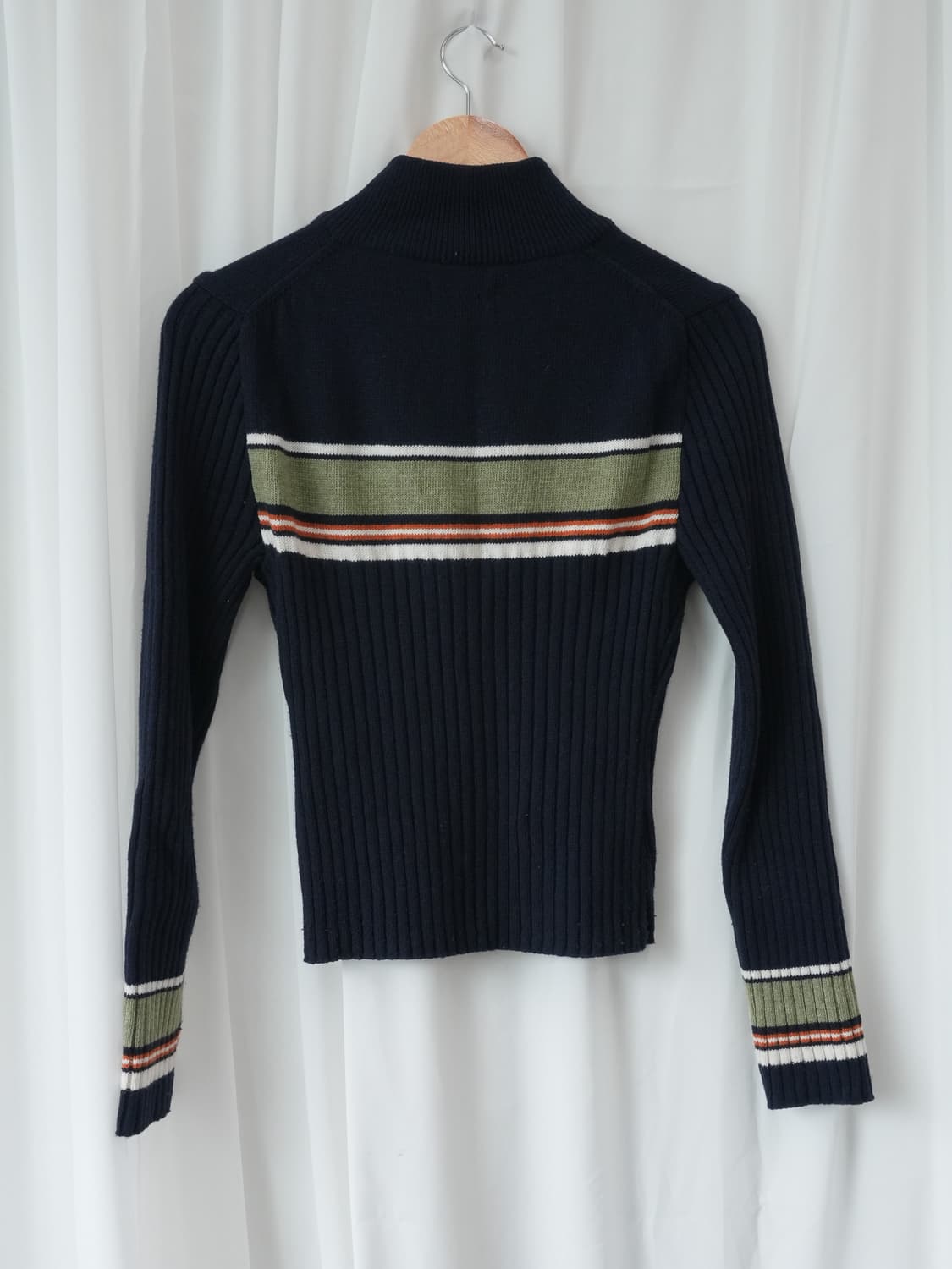 썬러브 W striped full zip knit cardigan S 상품이미지4