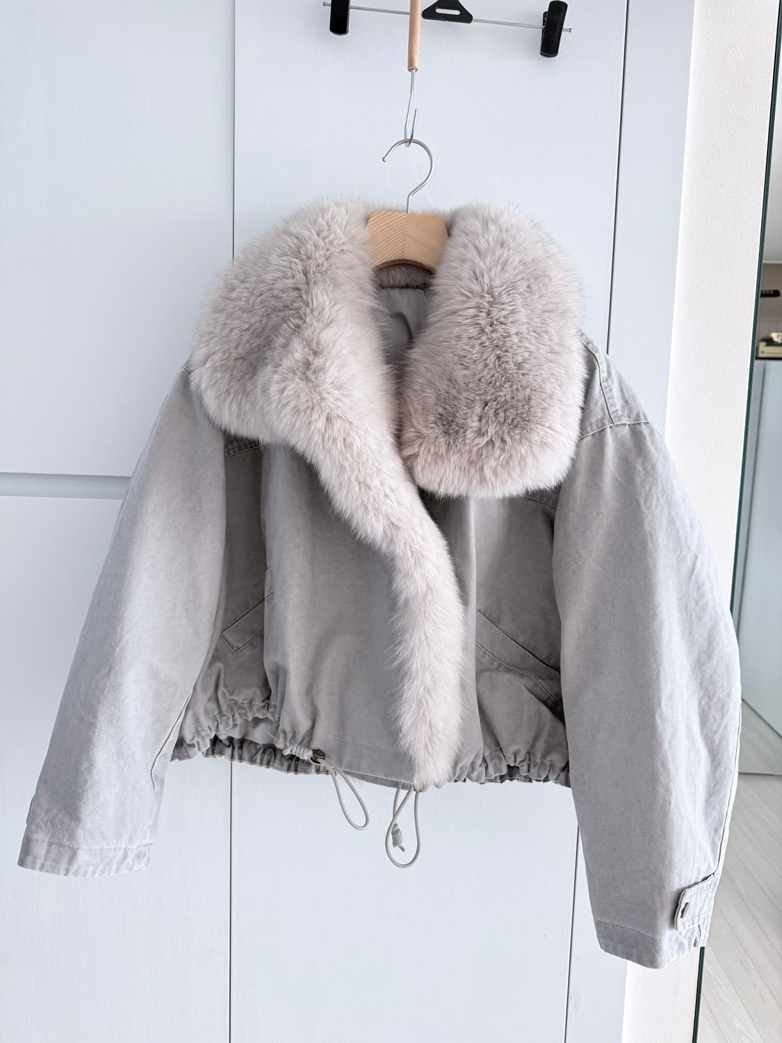 새상품 리얼 폭스퍼 애상 패딩 M 상품이미지1