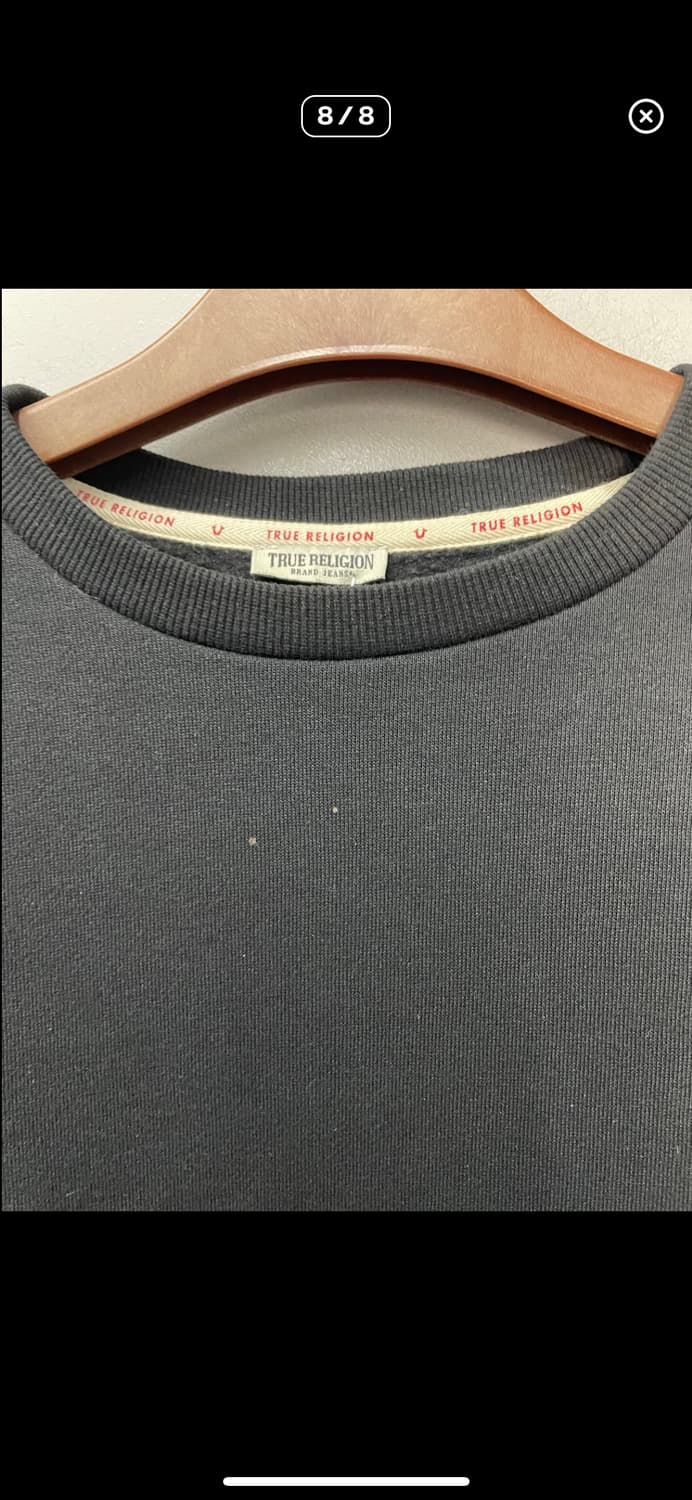 트루릴리젼 로고 블랙 맨투맨 A3395 상품이미지8