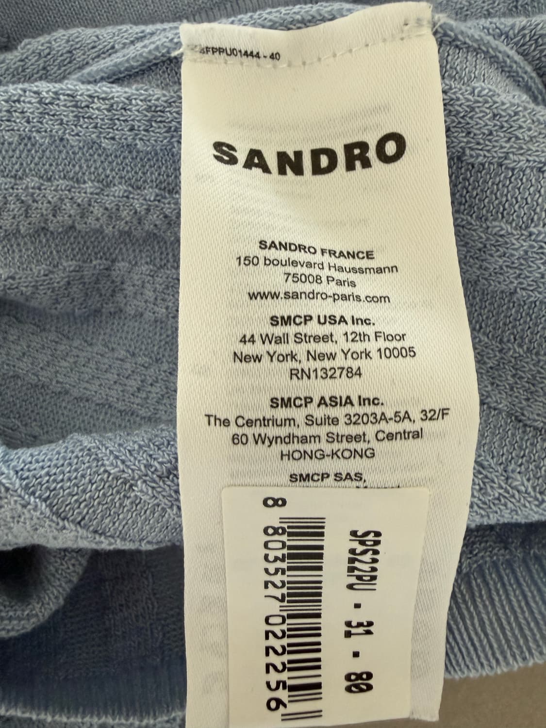 산드로 반팔 니트 사이즈1 상품이미지6