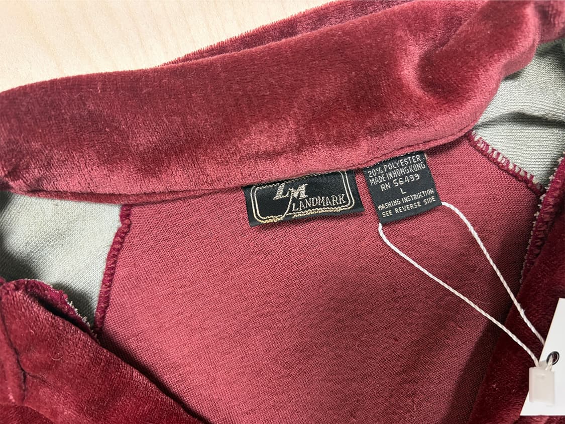 90s 빈티지 버건디 럭비셔츠  상품이미지9