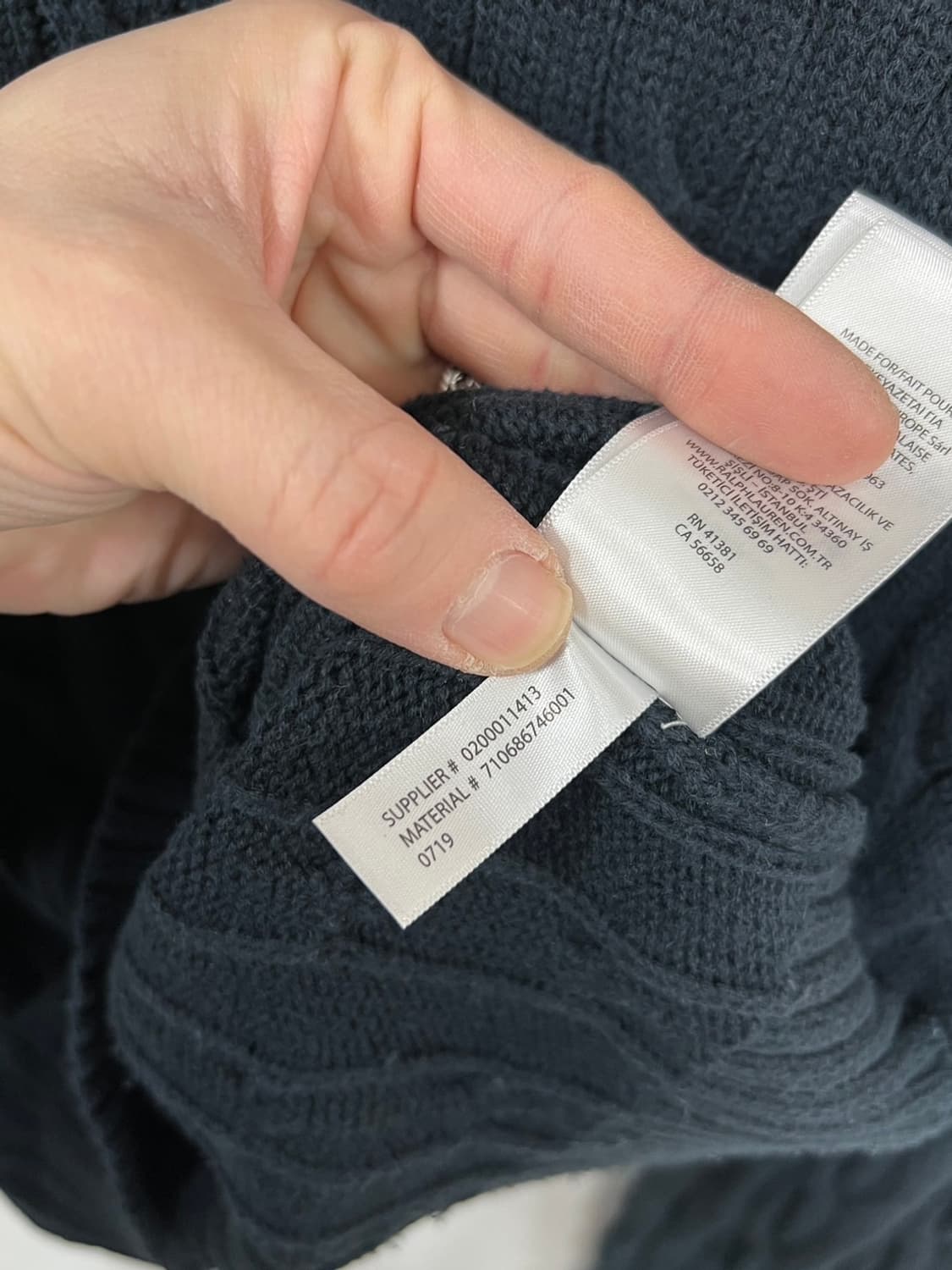 폴로 랄프로렌 네이비 꽈배기 니트 상품이미지7