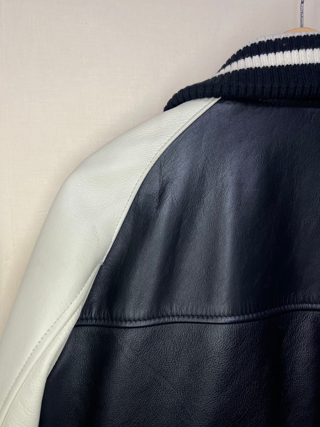 준야와타나베 x 쇼트 리얼레더 스타디움 자켓 상품이미지6